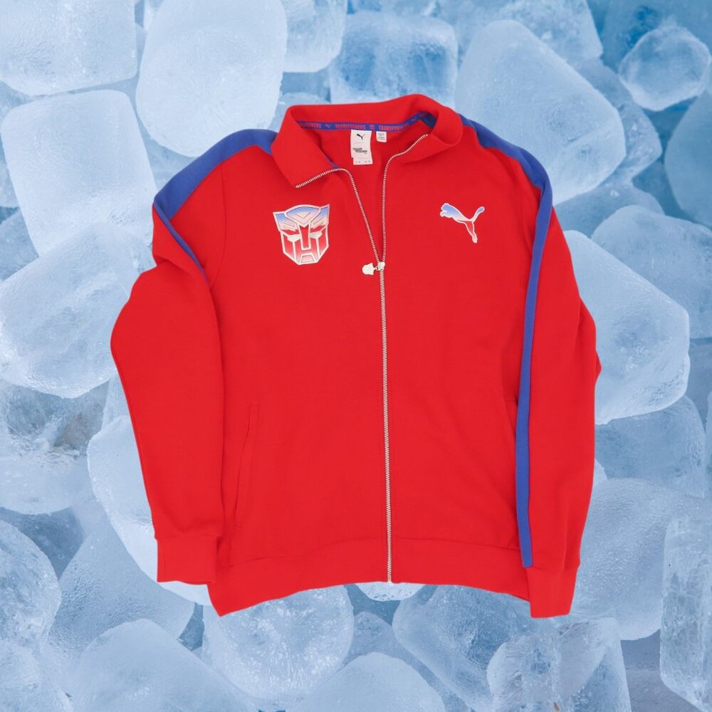 Puma Transformers Autobots Red Blue Optimus Prime Zip Up Track Jacket XL